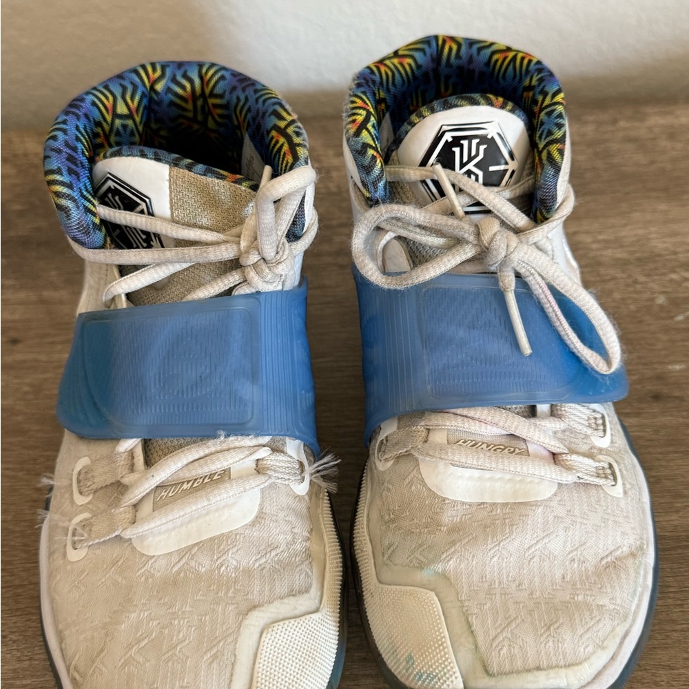 Kylie Nike Kids White and Blue Sneakers